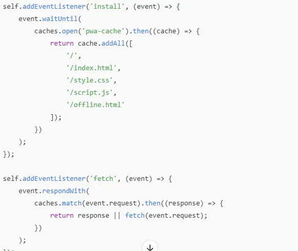 Progressive Web Apps (PWA) için Service Worker çalışma mantığı ve mimarisi